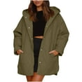 thumbnail image 1 of Otvok Women'S Winter Solid Color Diamond Pocket Jacket With Buttons for Warmth, 1 of 6