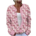 thumbnail image 1 of Otvok Women's Button Down Cardigan Sweater Christmas Long Sleeve Lightweight Fall Outerwear Outfits, 1 of 4