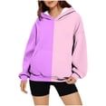 thumbnail image 1 of Otvok Women's Casual Hoodies Long Sleeve Lightweight Pullover Tops Loose Sweatshirt with Pocket, 1 of 6