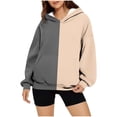 thumbnail image 1 of Otvok Women's Casual Hoodies Long Sleeve Lightweight Pullover Tops Loose Sweatshirt with Pocket, 1 of 6