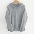 thumbnail image 1 of Otvok Women's Casual Hoodies Long Sleeve Solid Lightweight Pullover Tops Loose Sweatshirt with Pocket, 1 of 6