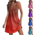 thumbnail image 1 of Otvok Women's Casual Summer Boho Beach Dress T-Shirts Dress V Neck Loose Tank Dresses with Pockets, 1 of 6