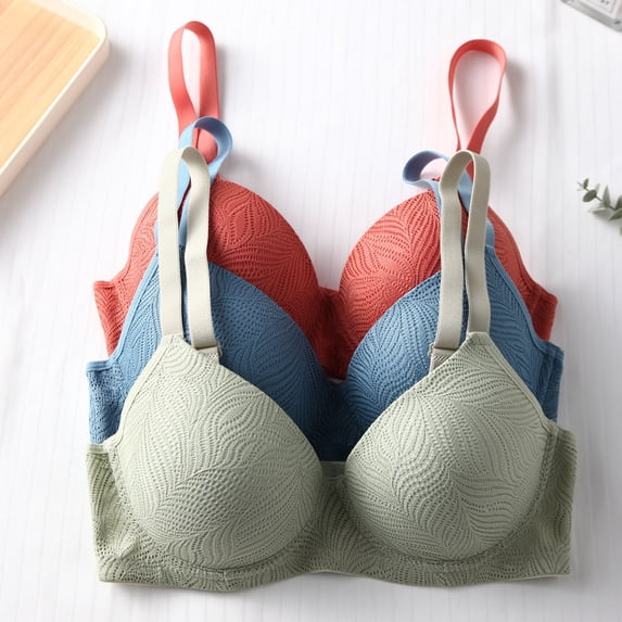 Otvok Women's Solid Color Backless Seamless Push-Up U-Shaped Beautiful Back Underwear Everyday Bras