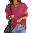 thumbnail image 1 of Otvok Women's Summer Vest Solid Color Round-Neck Loose Plus Size Sleeveless Casual Tee Tops Tank, 1 of 6