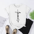 thumbnail image 1 of Otvok Womens 2024 Tops Spring and Summer Fashion Easter Print Pattern Round Neck Short Sleeved T-Shirt, 1 of 4