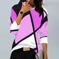 thumbnail image 1 of Otvok Womens Blouse Casual Stitching Contrast Color Long Sleeve T-Shirt, 1 of 6