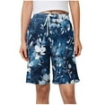 thumbnail image 1 of Otvok Womens Casual Home Shorts with Elastic Waistband Drawstring and Side Pockets, 1 of 6