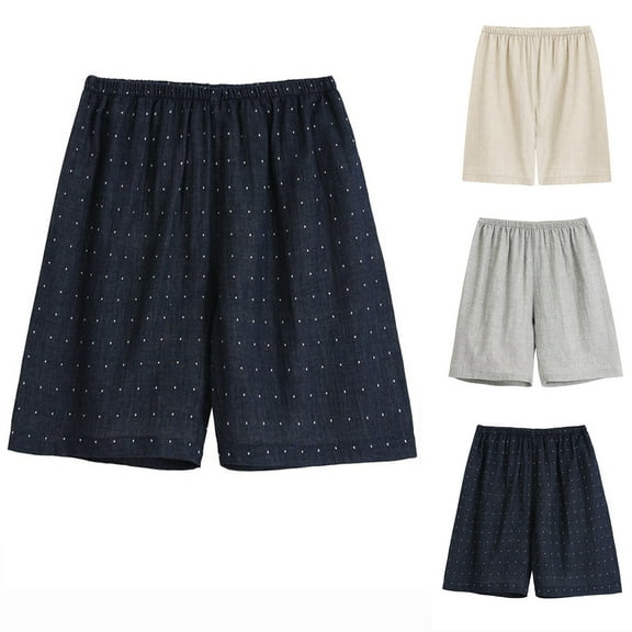 Otvok Womens Casual Shorts Breathable Cotton and Linen Homewear Pajamas Shorts