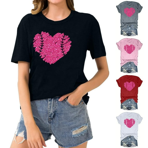 Otvok Womens Sports T-Shirt Round Neck and Short Sleeve Spring Tops