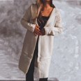 thumbnail image 1 of Otvok Womens Coats Plus Size Autumn Sweater Cardigan Long Sleeve Hooded Tops, 1 of 1
