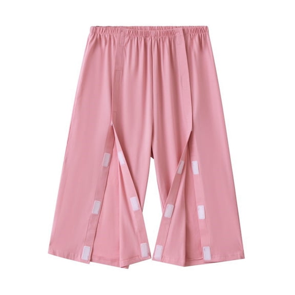 Otvok Womens Easy To Wear and Take Off Postoperative Care Clothing for Fractures Fully Open 3/4 Pants