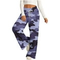 thumbnail image 1 of Otvok Womens Fashionable Printed Drawstring Wide Long Pants with Pocket Casual Trousers, 1 of 6