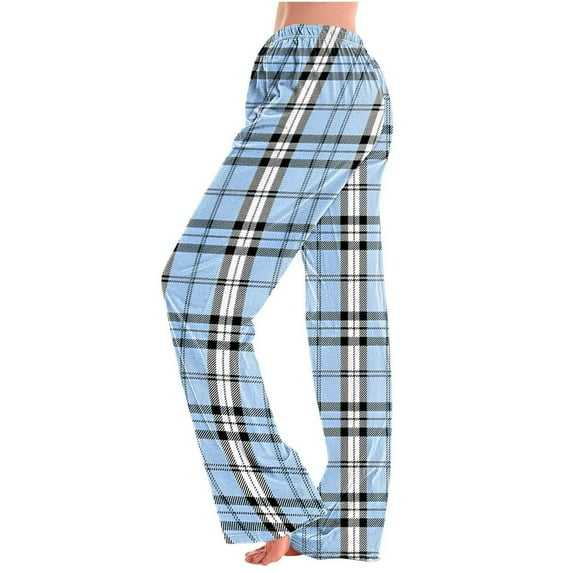 Otvok Womens Home Clothes Pocket Print Plus Size Pajamas Pants Loungewear Daily Long Pants