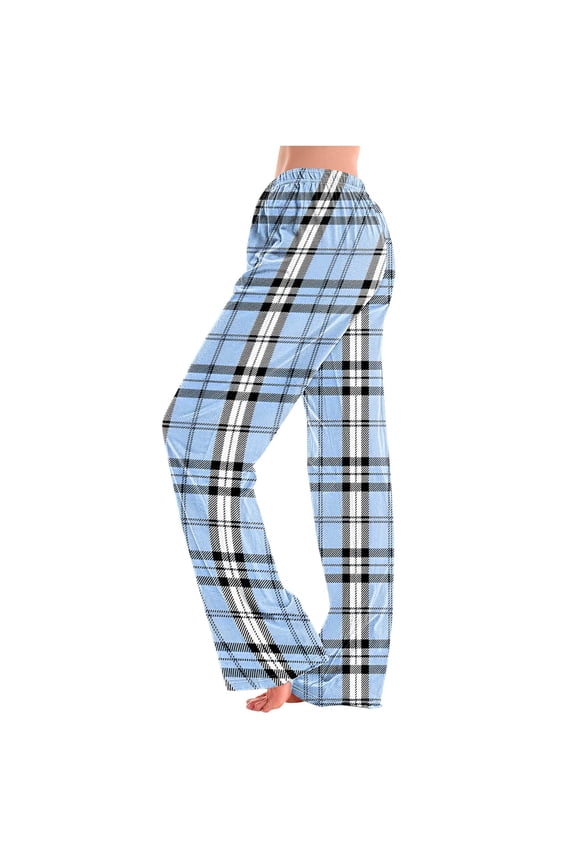 Otvok Womens Pajamas Pants Pocket Print Plus Size Loungewear Daily Long Pants Home Clothes