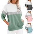 thumbnail image 1 of Otvok Womens Pullover Long Sleeve Color Blouses Sweater Tops, 1 of 7