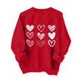 thumbnail image 1 of Otvok Womens Round Neck Sweatshirt Valentines Day Printed Long Sleeve Tops, 1 of 6