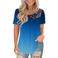 thumbnail image 1 of Otvok Womens Shirts Ladies Short Sleeve Blouses Loose Shirt Casual Summer Tops, 1 of 6