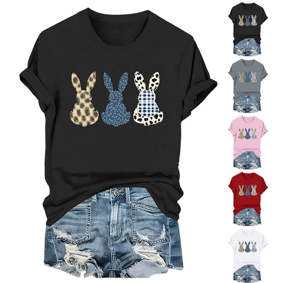 Otvok Womens Short Sleeve T-Shirts Cute Graphic Summer Tops 2026 Crewneck Loose Fit Tee Clothes for Spring Beach Vacation Everyday Wear