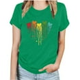 thumbnail image 1 of Otvok Womens Short Sleeve Tops Rainbow Moon Heart Print Casual Round-Neck Blouse T-Shirt, 1 of 6
