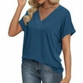 thumbnail image 1 of Otvok Womens Summer Fashion Short Sleeve Out Blouse Funny V-Neck T-Shirt, 1 of 6