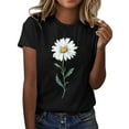 thumbnail image 1 of Otvok Womens T-Shirts Short Sleeve Summer Tops Cute O-Neck Casual Pullover Blouses, 1 of 6
