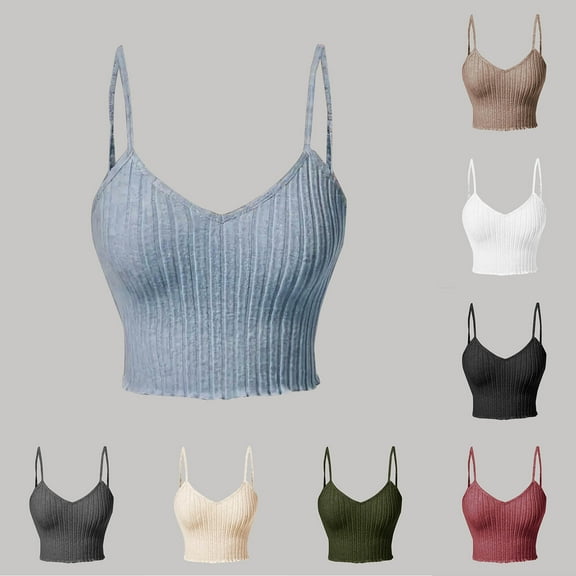 Otvok Womens Tank Loose Round Neck Ruched Sleeveless Casual Basic Camisoles