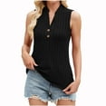thumbnail image 1 of Otvok Womens Tank Spring and Summer Leisure V-Neck Solid Color Striped Pullover Top, 1 of 6