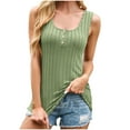 thumbnail image 1 of Otvok Womens Tank Top Spring and Summer Leisure Round-Neck Striped Pullover Tops, 1 of 6