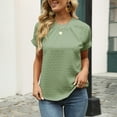 thumbnail image 1 of Otvok Womens Tops Plus-Size Solid Short Sleeve Round-Neck Casual Blouse T-Shirts, 1 of 6