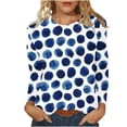 thumbnail image 1 of Otvok Womens Tops Retro Fashion Classic Print Long Sleeved Round Neck Shirt, 1 of 4