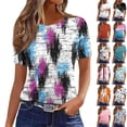 thumbnail image 1 of Otvok Womens Tops Short Sleeve Cute Summer Blouses Crew Neck Dressy Casual T-Shirts Work Clothes, 1 of 6