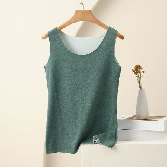 Otvok Womens Vest Fashionable Casual Solid Color Slim Suspender Round Neck Tank Top