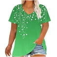 thumbnail image 1 of Otvok Workout Tops for Women, Tee Tops for Women, Womens Plus Size Tops Casual V Neck Summer Short Sleeve Loose Fit T-Shirt, 1 of 6