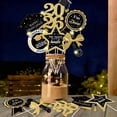 thumbnail image 1 of OuMuaMua 30 Pcs Glitter Black Gold Double Sided Graduation Centerpiece Sticks with LED String Lights for High School & College Graduation Party, 1 of 9