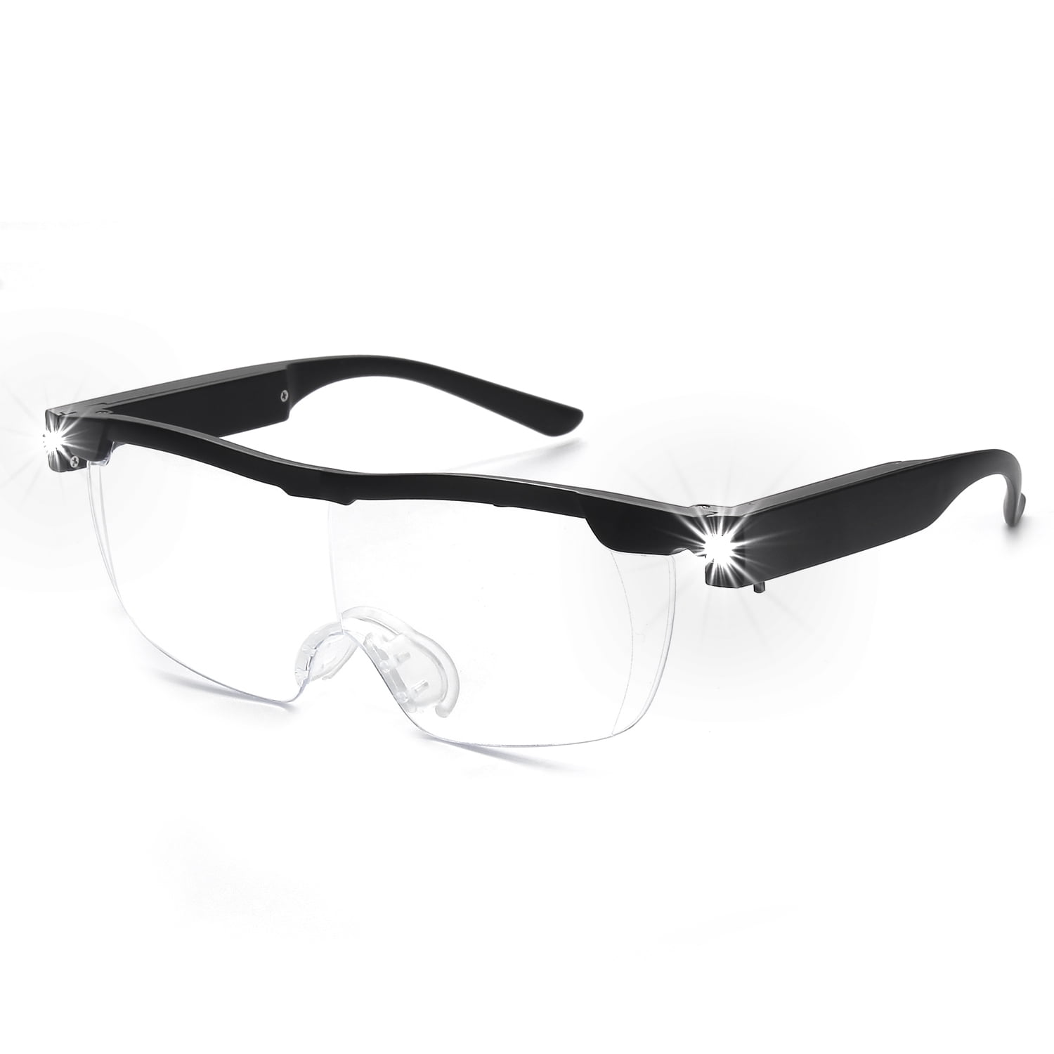 Lighted Reading Glasses - Magnifying Eyeglasses With Light for Crystal View  Small Details - Unisex Led Magnifying Glasses With Light For Close Work 