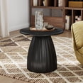 thumbnail image 1 of Oubayajia Round Side Table, Small Couch End Table Drink Table, Metal, Black, 1 of 9