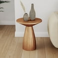 thumbnail image 1 of Oubayajia Round Side Table, Small Couch End Table Drink Table, Metal, Brown, 1 of 8