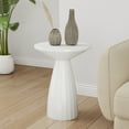 thumbnail image 1 of Oubayajia Round Side Table, Small Couch End Table Drink Table, Metal, White, 1 of 10