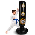 thumbnail image 1 of Oubit Punching Bag for Kids 63 inches Black Practicing Karate Taekwondo Gift for Boys and Girls Age 3 - 8,Black, 1 of 7