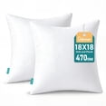 thumbnail image 1 of Oubonun 18x18 Pillow Inserts Set of 2, Soft Fluffy Throw Pillow Forms, Decorative Cushion Inserts with Polyester Filling for Sofa Couch Bed, Machine Washable, 1 of 8