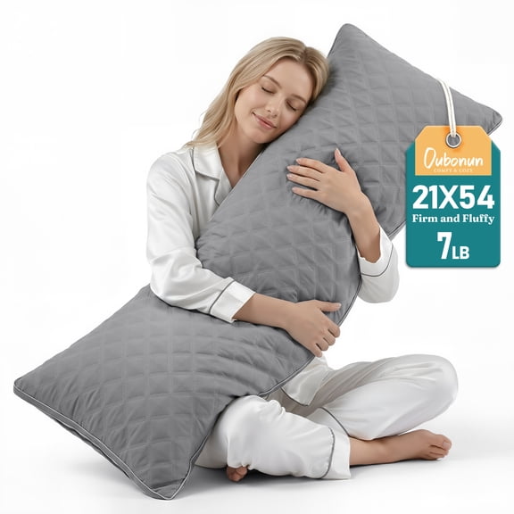 Oubonun 21"x 54" Adjustable Body Pillow, Full Body Support for Side Sleepers, Soft Breathable Fabric, Support for Back, Hips & Knees