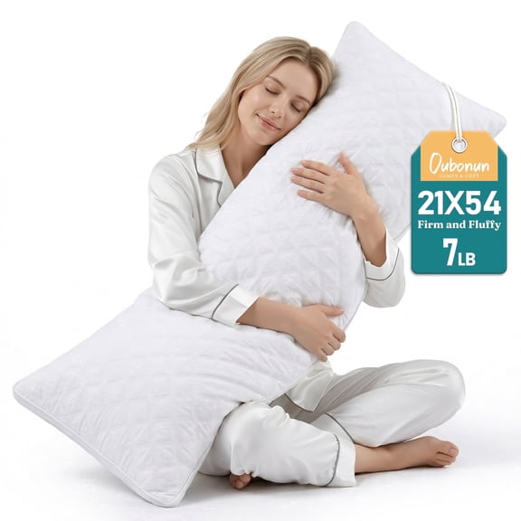 Oubonun 21"x 54" Adjustable Body Pillow, Full Body Support for Side Sleepers, Soft Breathable Fabric, Support for Back, Hips & Knees