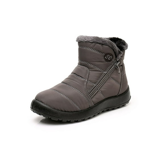 Oucaili Womens Snow Boots Plush Lined Anti-Slip Warm Winter Boots Outdoor Ankle Booties