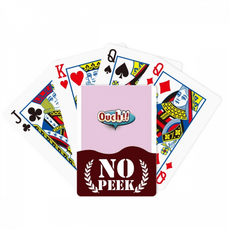 Ouch Boom Diagram Cartoon Peek Poker Playing Card Private Game