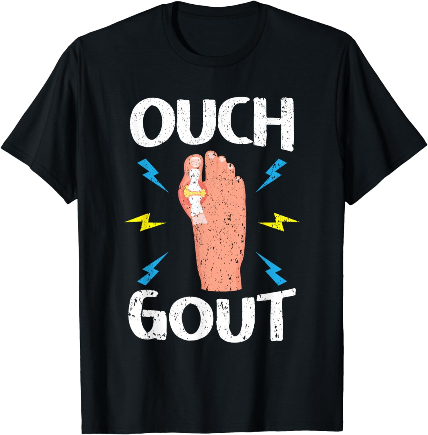 Ouch Gout Warrior Podagra Gout Awareness Disease Arthritis T-Shirt ...