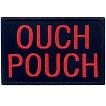 8*5CM OUCH POUCH / Letter Patches Hook And Loop Embroidery Applique Badge  Stickers,Tactical Patch