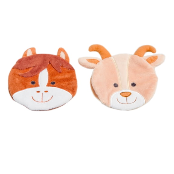 Ouchies Reusable Horse & Goat Plush Ice Pack 2/Pack For Kids