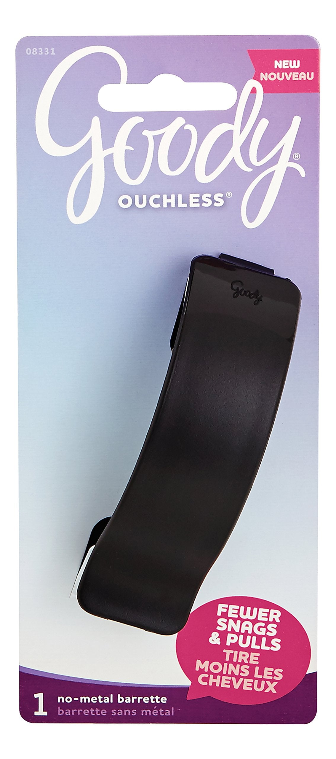 Ouchless Flex Rect A/C Clip, PartNo 1940636, by Goody Products, Hair