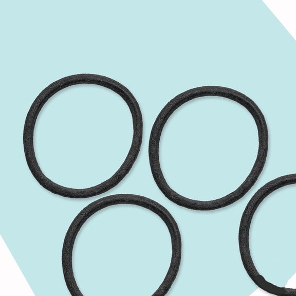 Ouchless Hair Elastics No Pull, No Breakage, Tangle-Free Hold for Thick, Curly, Coily & Textured Hair 15 Count, Black