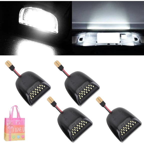 Oucift Super Bright 36-LED License Plate Light Assembly, 12V DC High Bright Tag Lamp Replacement for Trailer, Truck, RV (4 Pieces)Z